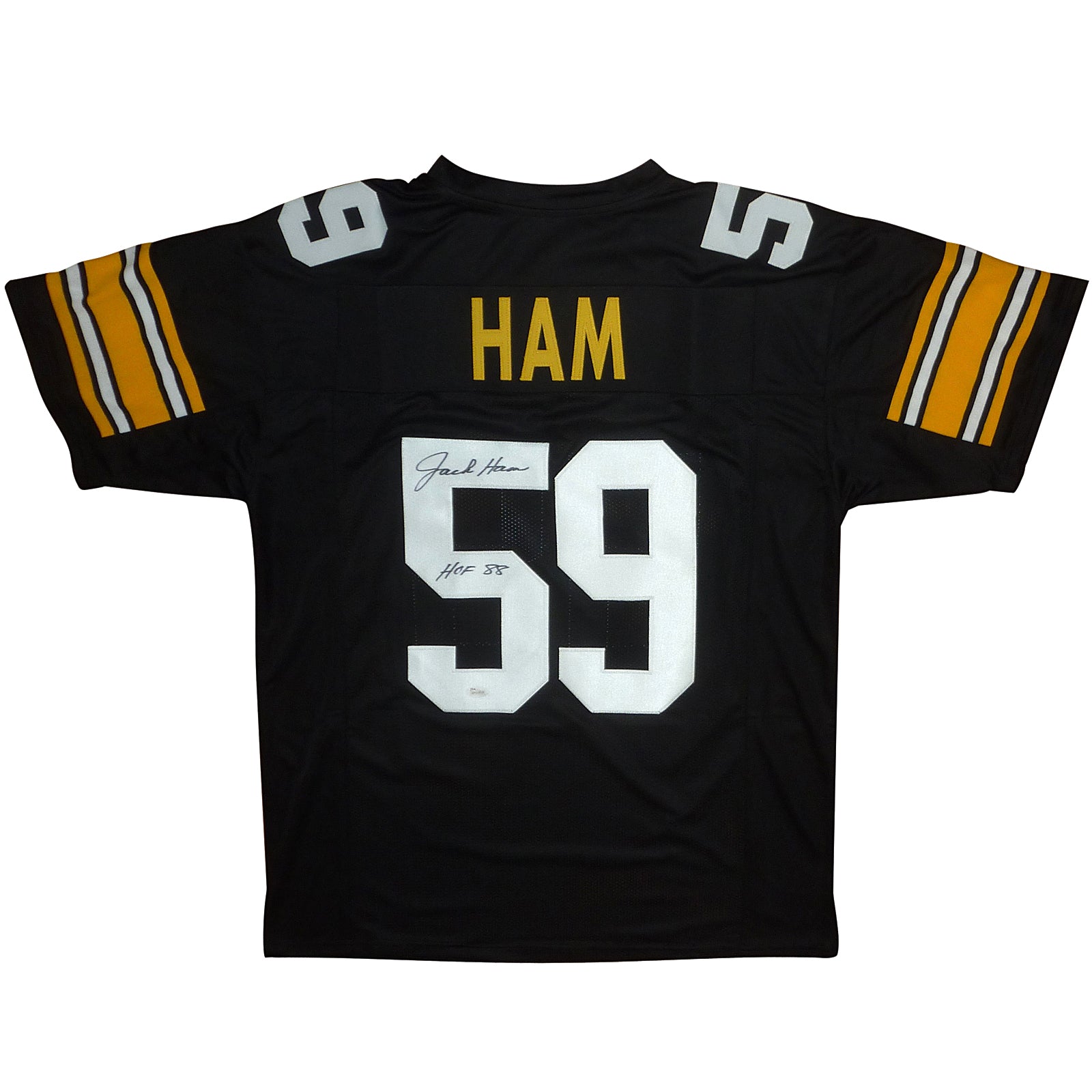 Jack Ham Autographed Pittsburgh (Black #59) Custom Jersey - JSA