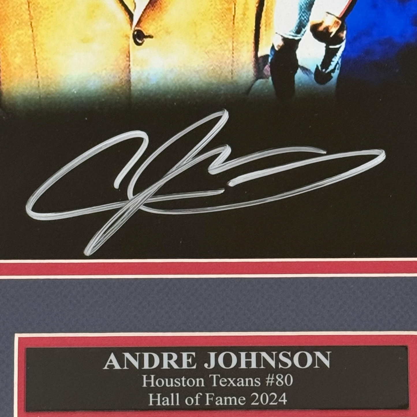 Andre Johnson Autographed Houston Texans (Collage) Deluxe Framed 11x14 Photo - JSA