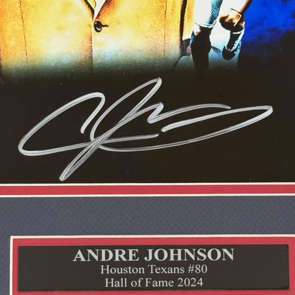 Andre Johnson Autographed Houston Texans (Collage) Deluxe Framed 11x14 Photo - JSA