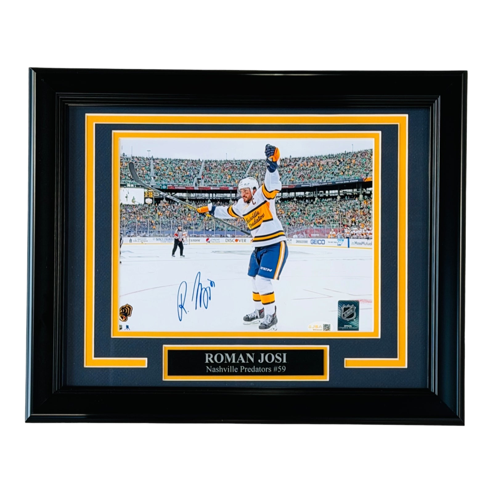 Roman Josi Autographed Nashville Predators (Winter Classic) Deluxe Framed 8x10 Photo - JSA