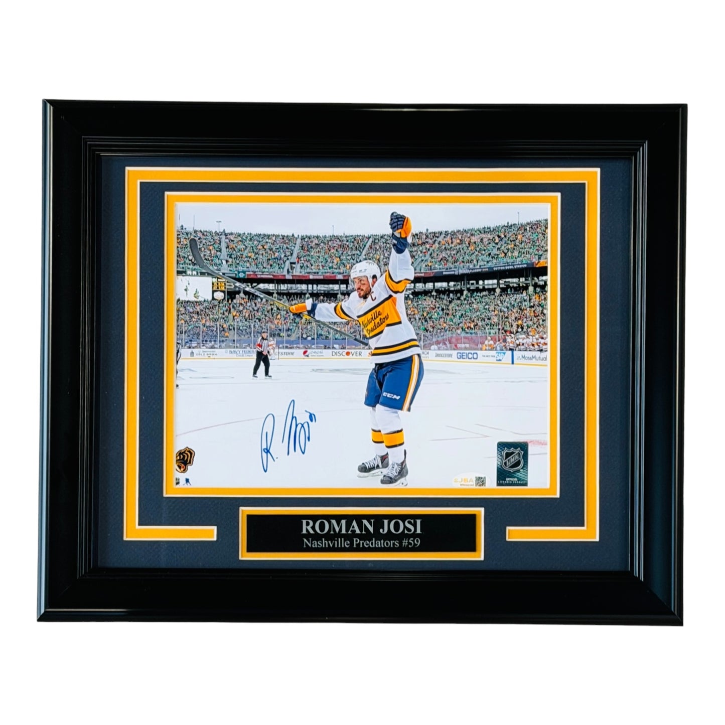 Roman Josi Autographed Nashville Predators (Winter Classic) Deluxe Framed 8x10 Photo - JSA