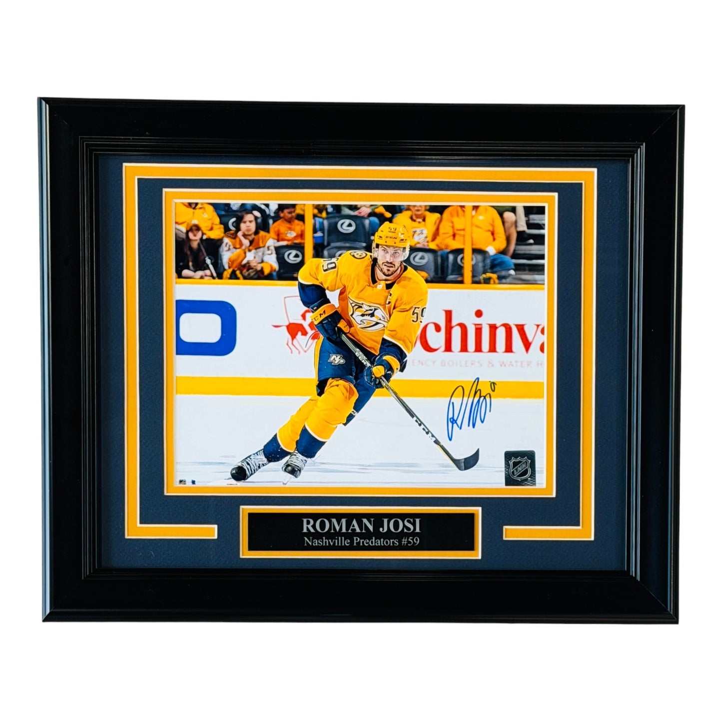 Roman Josi Autographed Nashville Predators (Horizontal Action) Deluxe Framed 8x10 Photo - JSA
