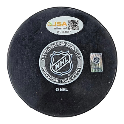 Luke Evangelista Autographed Nashville Predators Hockey Puck - JSA
