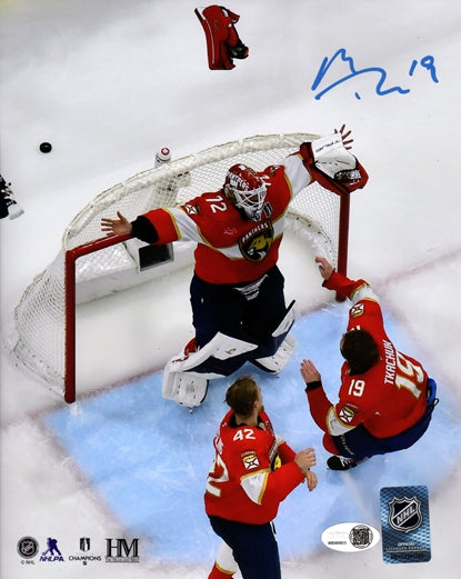 Matthew Tkachuk Autographed Florida Panthers (Celebrating) 8x10 Photo - JSA