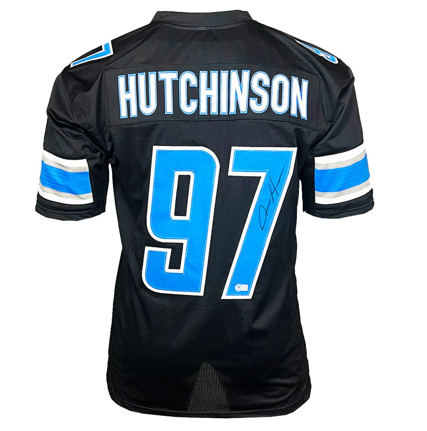 Aidan Hutchinson Autographed Detroit (Black #97) Custom Jersey - JSA