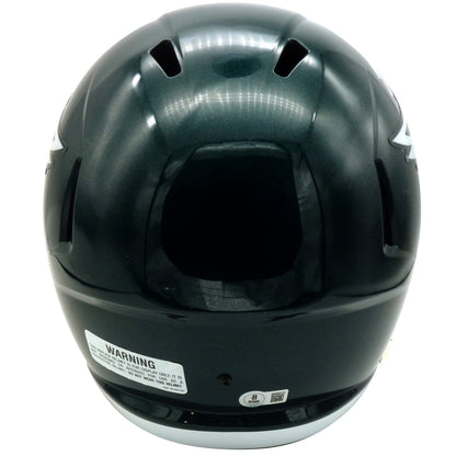 Saquon Barkley Autographed Philadelphia Eagles (Speed) Deluxe Full-Size Replica Helmet - Beckett