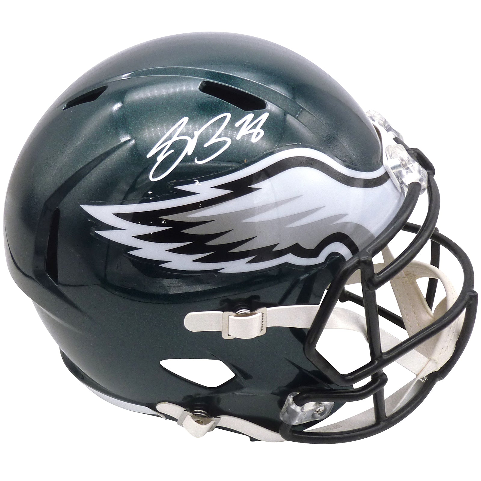 Saquon Barkley Autographed Philadelphia Eagles (Speed) Deluxe Full-Size Replica Helmet - Beckett