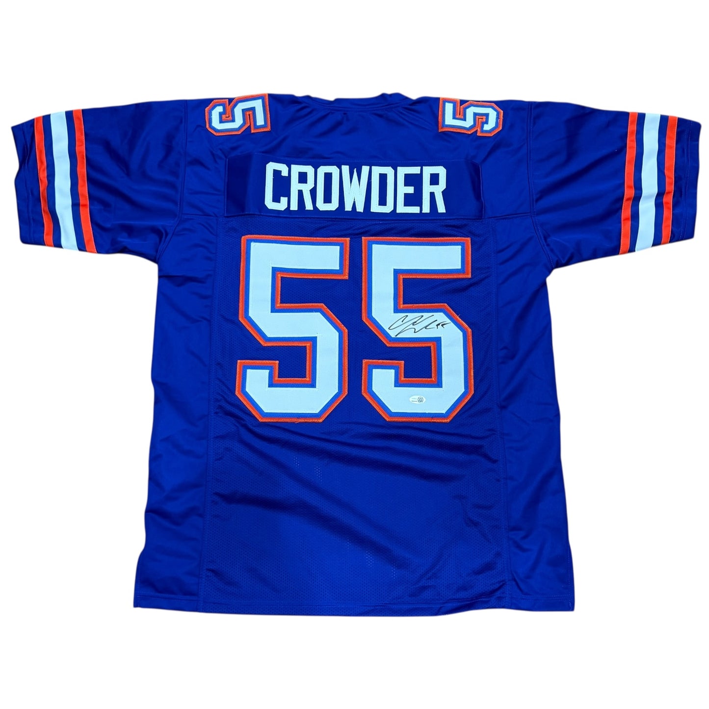 Channing Crowder Autographed Florida (Blue #55) Custom Jersey - JSA