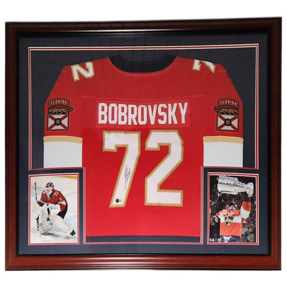 Sergei Bobrovsky Autographed Florida Panthers (Red #72) Breakaway Deluxe Framed Jersey - Beckett