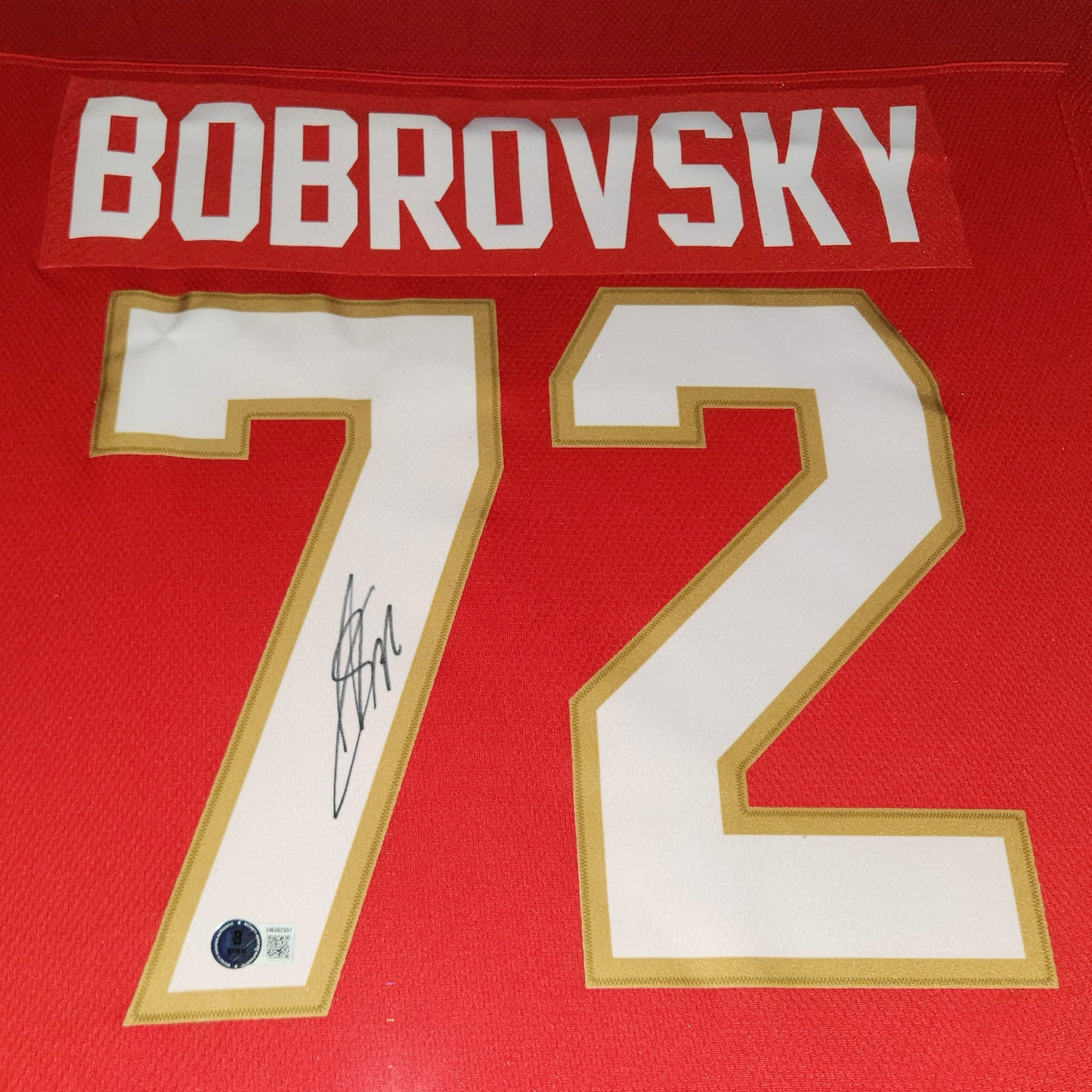 Sergei Bobrovsky Autographed Florida Panthers (Red #72) Breakaway Deluxe Framed Jersey - Beckett