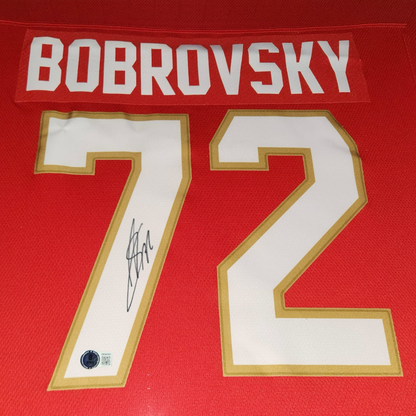 Sergei Bobrovsky Autographed Florida Panthers (Red #72) Breakaway Deluxe Framed Jersey - Beckett