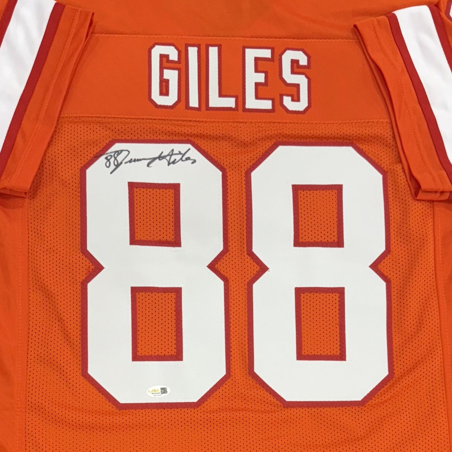 Jimmie Giles Autographed Tampa Bay (Creamsicle Throwback #88) Custom Jersey - JSA