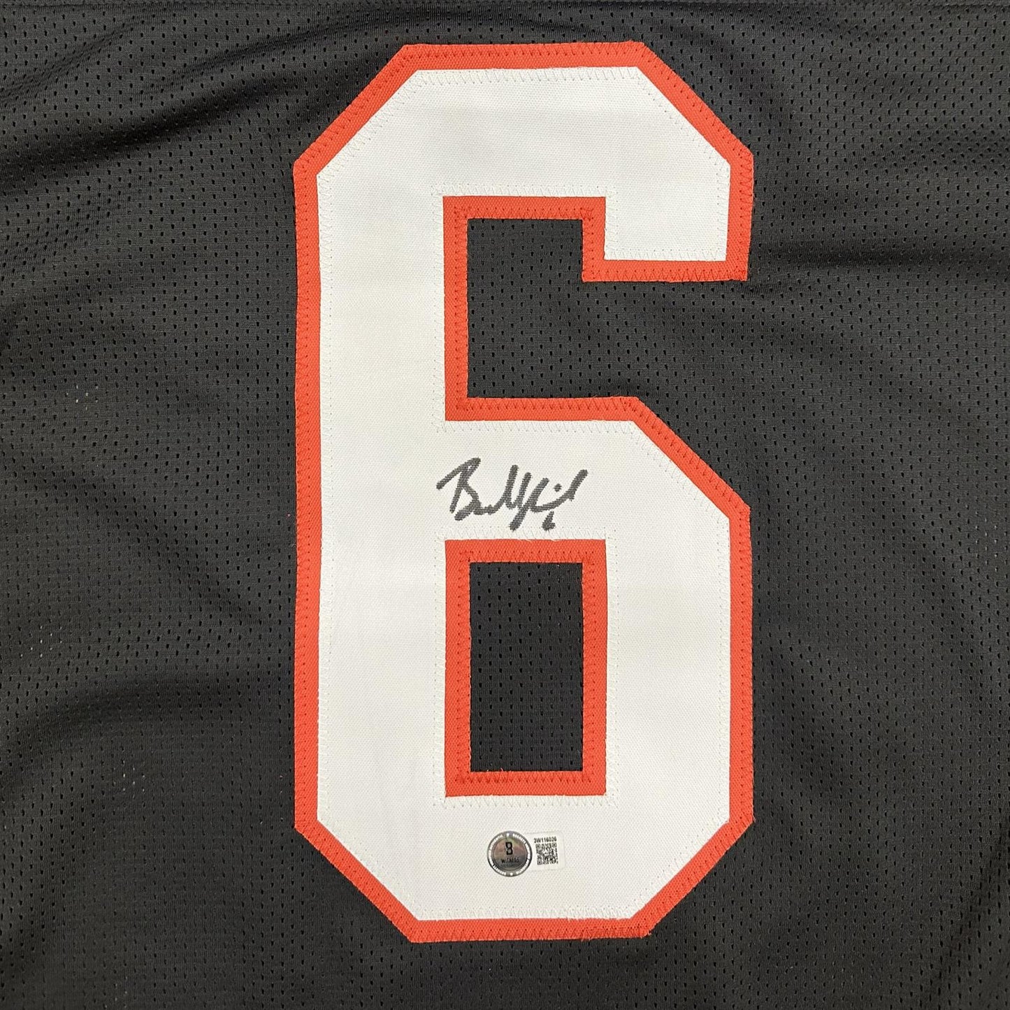 Baker Mayfield Autographed Tampa Bay (Black #6) Custom Jersey - Beckett
