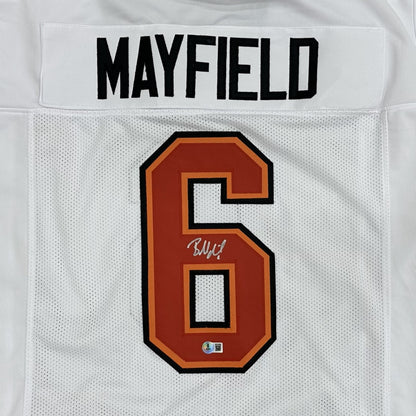 Baker Mayfield Autographed Tampa Bay (White #6) Custom Jersey - Beckett