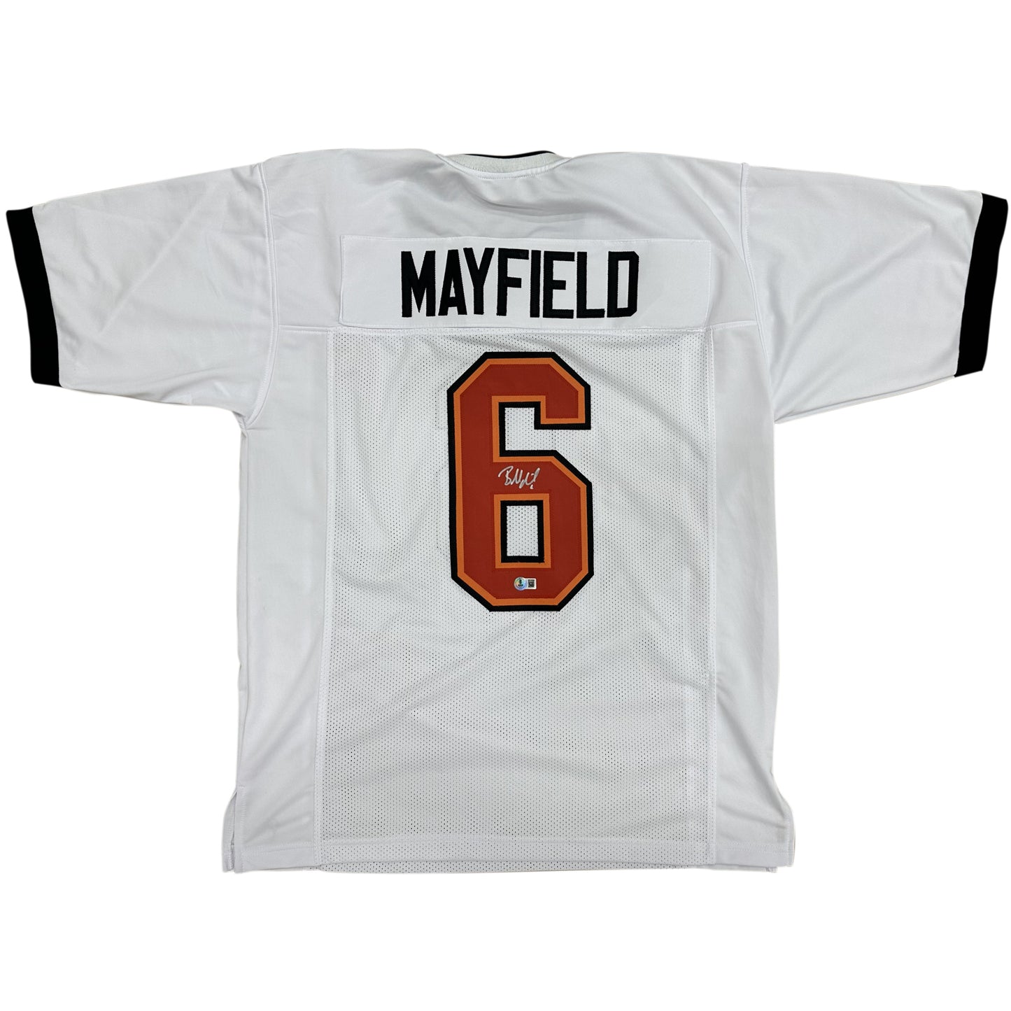 Baker Mayfield Autographed Tampa Bay (White #6) Custom Jersey - Beckett