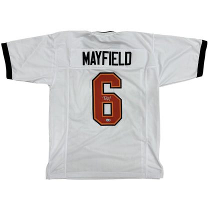 Baker Mayfield Autographed Tampa Bay (White #6) Custom Jersey - Beckett