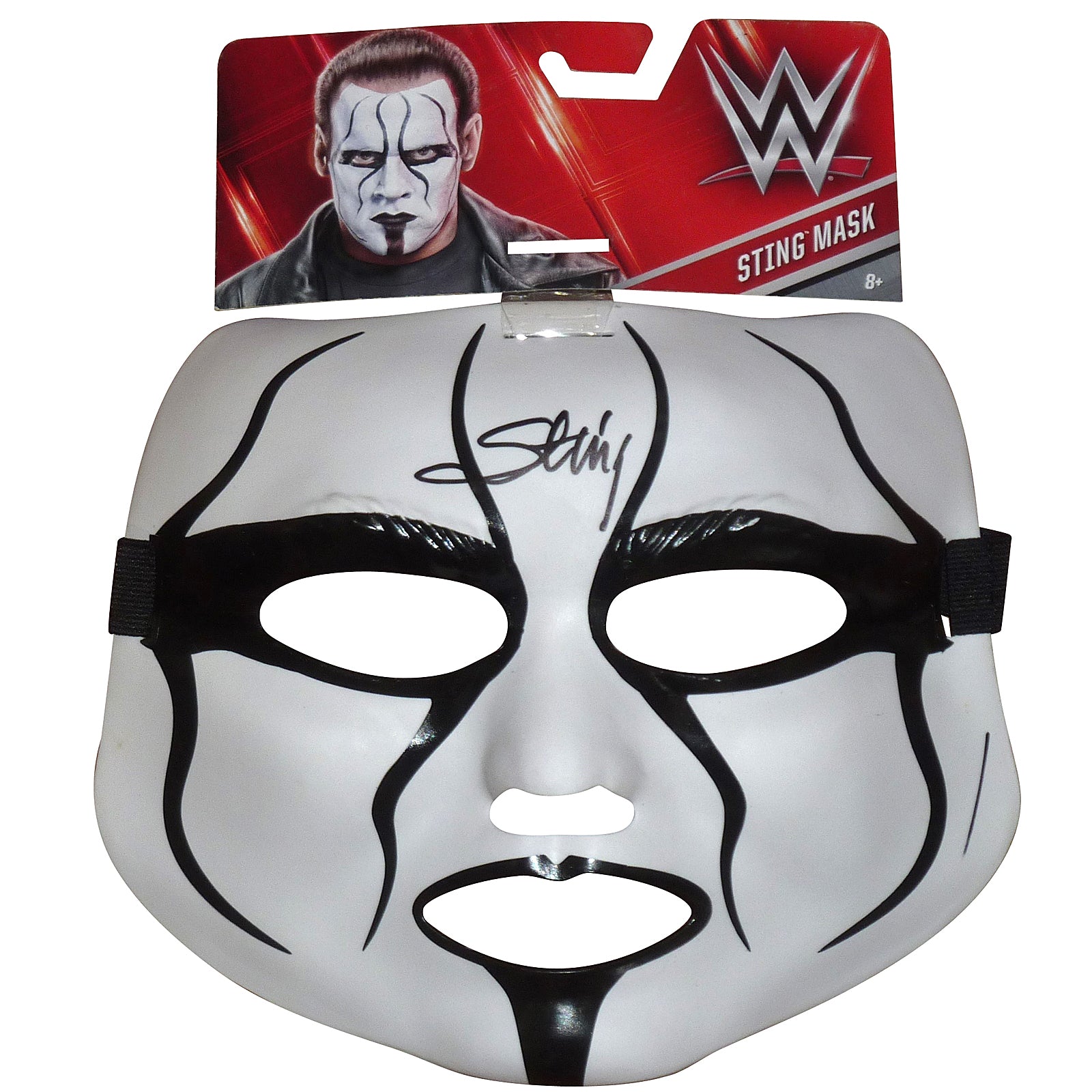 Sting Autographed WWE Wrestling Black And White Mask - JSA