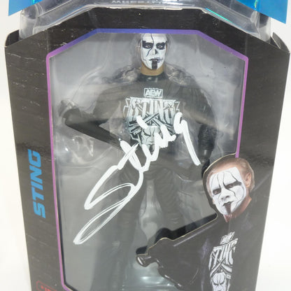 Sting Autographed AEW Wrestling Unmatched Series 2 Luminaries Action Figure In Box - JSA