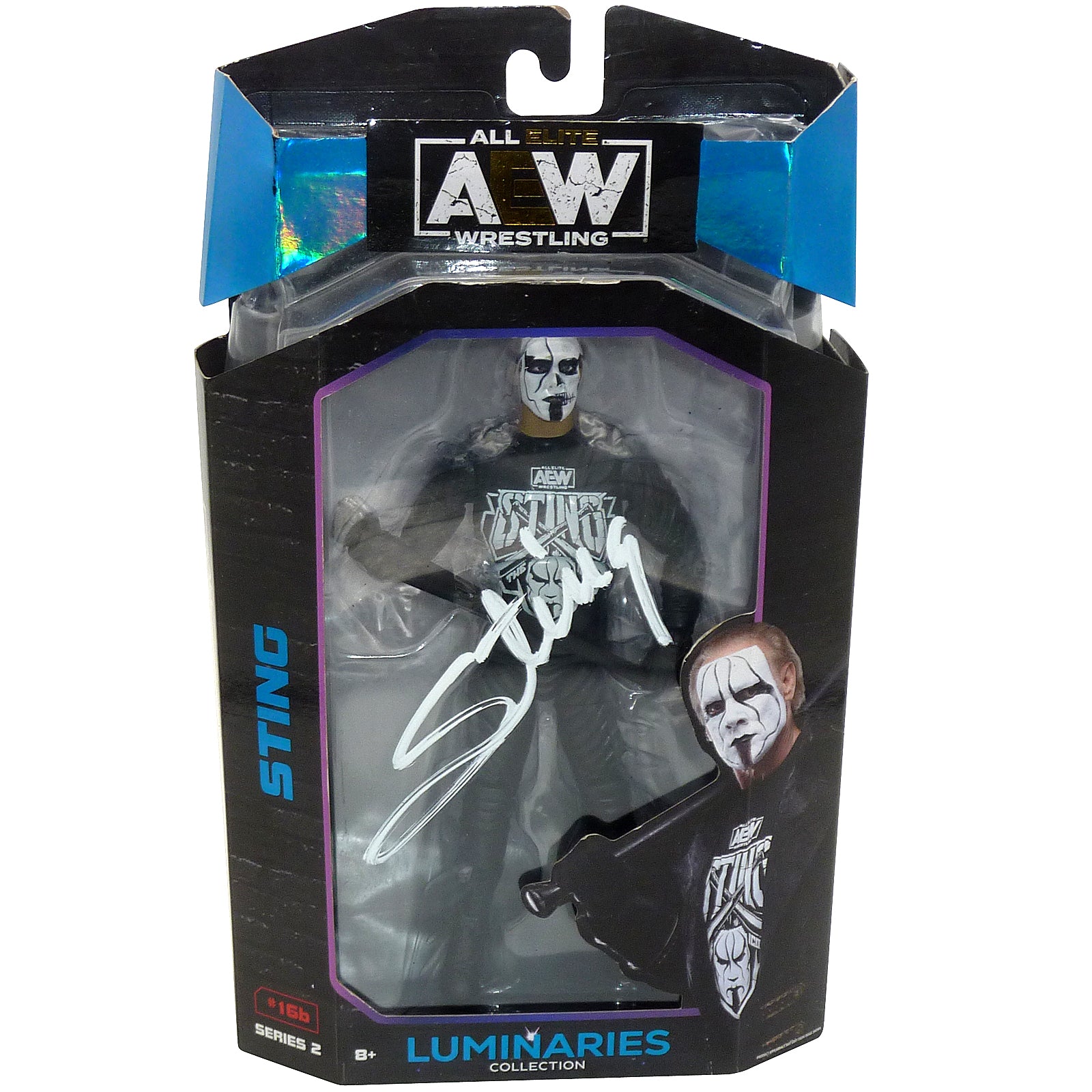 Sting Autographed AEW Wrestling Unmatched Series 2 Luminaries Action Figure In Box - JSA