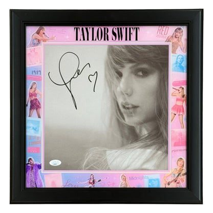 Taylor Swift Autographed Tortured Poets Department 11x11 Photo with Heart Deluxe Framed Collage - JSA