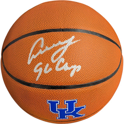 Antoine Walker Autographed Kentucky Wildcats Logo Basketball w/ 96 Champs - JSA