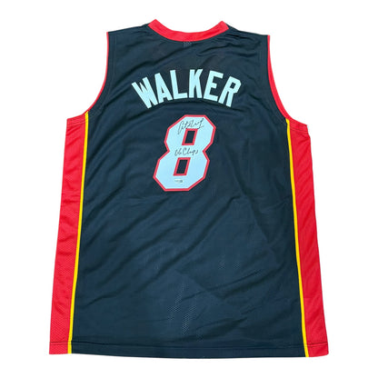 Antoine Walker Autographed Miami (Black #8) Custom Jersey w/ "06 Champs" - JSA