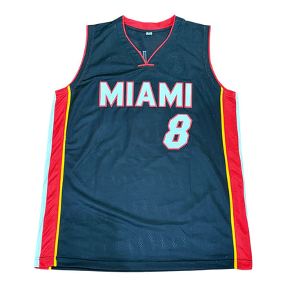 Antoine Walker Autographed Miami (Black #8) Custom Jersey w/ "06 Champs" - JSA
