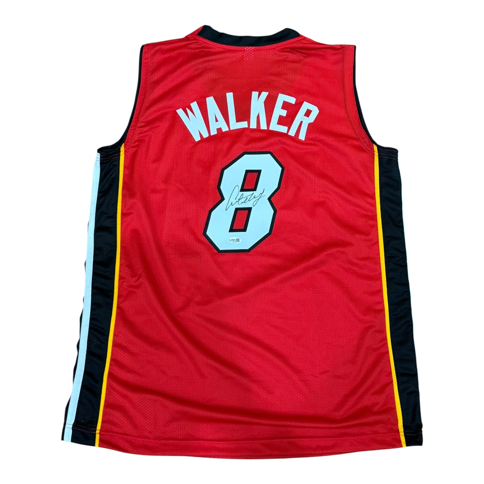 Antoine Walker Autographed Miami (Red #8) Custom Jersey - JSA