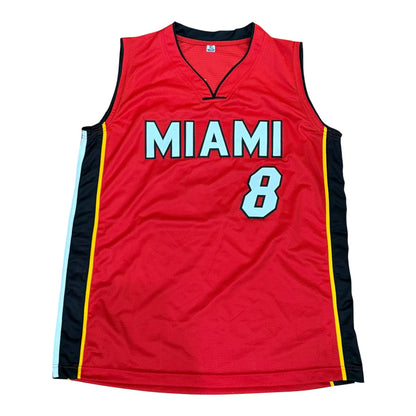 Antoine Walker Autographed Miami (Red #8) Custom Jersey - JSA