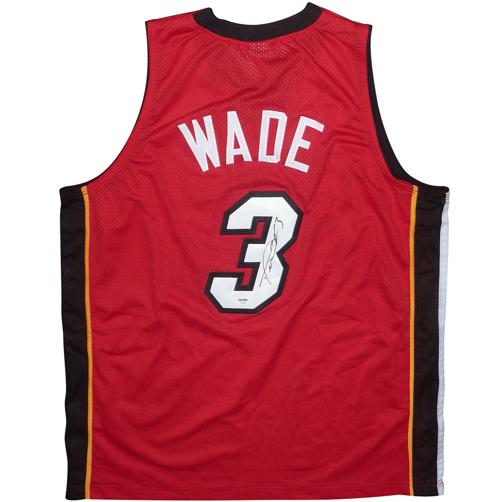 Dwyane Wade Autographed Miami (Red #3) Custom Jersey - PSA
