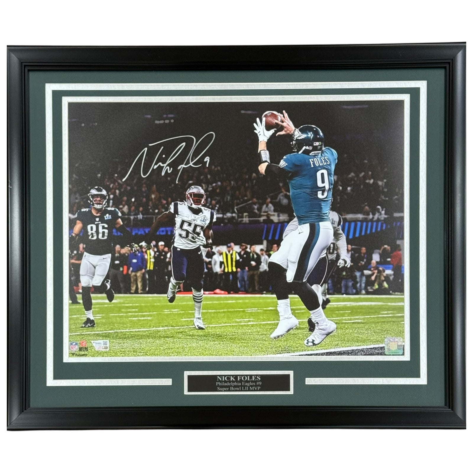 Nick Foles Autographed Philadelphia Eagles (SB LII Philly Special) Deluxe Framed 16x20 Photo - JSA