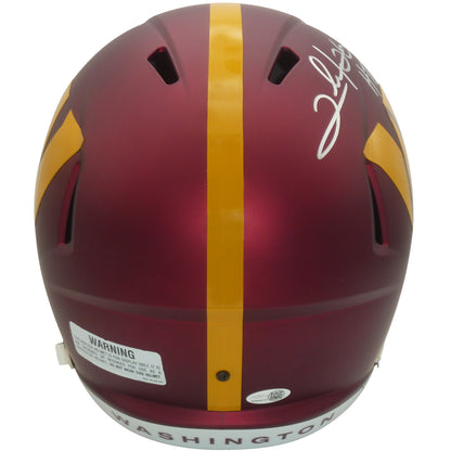 Clinton Portis Autographed Washington Commanders Deluxe Full-Size Replica Helmet w/ "HTTR" - JSA
