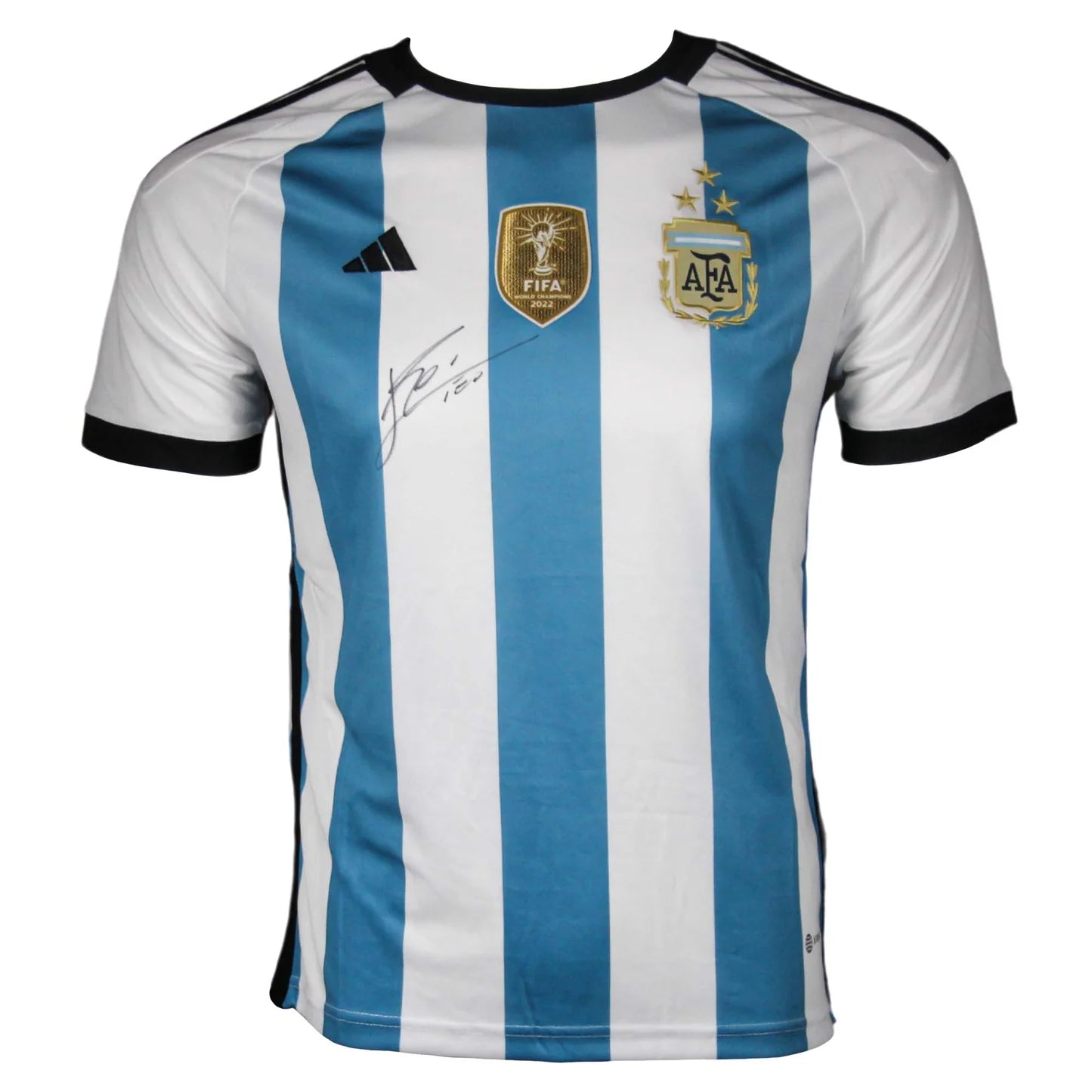 Lionel Messi Autographed Argentina (World Cup Front) Home Soccer Jersey - Beckett