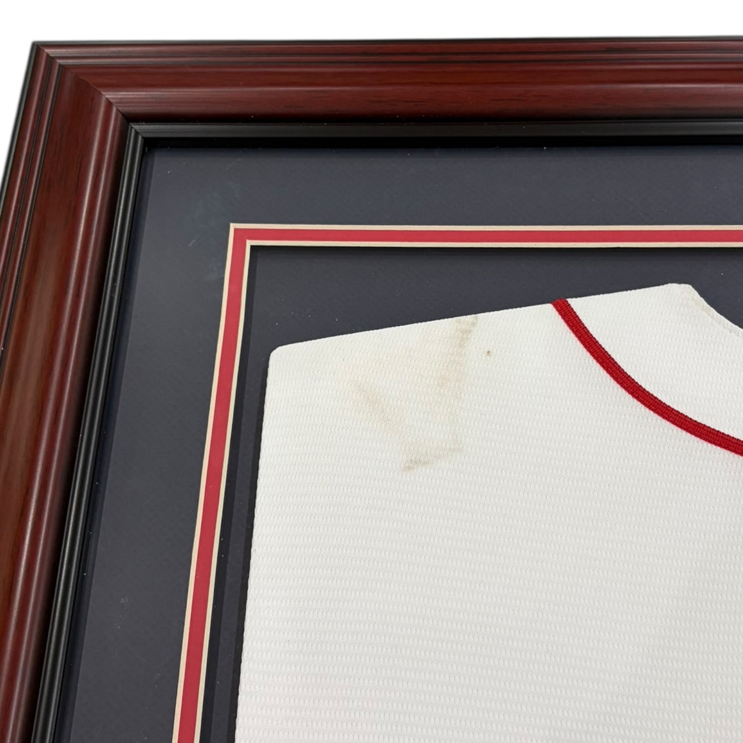 Carl Yastrzemski Autographed Boston Red Sox (White #8) Small Framed Jersey - JSA