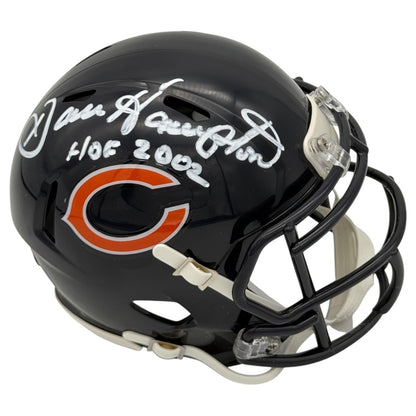 Dan Hampton Autographed Chicago Bears Mini Helmet w/ "HOF 2002" - Beckett