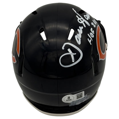 Dan Hampton Autographed Chicago Bears Mini Helmet w/ "HOF 2002" - Beckett