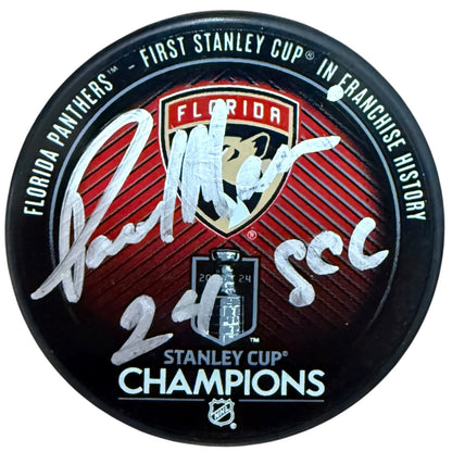 Paul Maurice Autographed Florida Panthers (2024 Stanley Cup Champs) Logo Hockey Puck w/ "24 SCC" - JSA