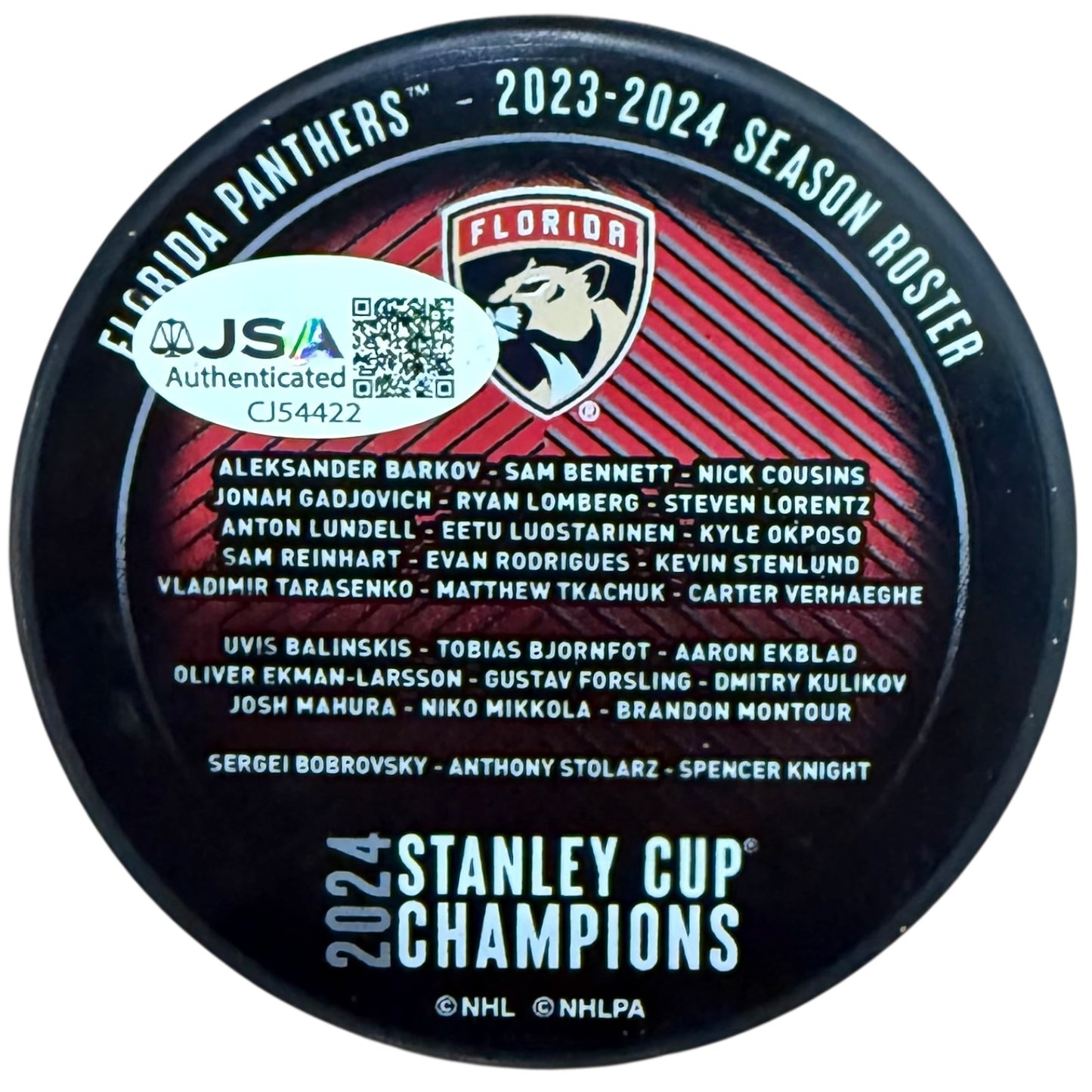 Paul Maurice Autographed Florida Panthers (2024 Stanley Cup Champs) Logo Hockey Puck w/ "24 SCC" - JSA
