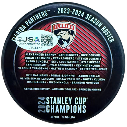 Paul Maurice Autographed Florida Panthers (2024 Stanley Cup Champs) Logo Hockey Puck w/ "24 SCC" - JSA