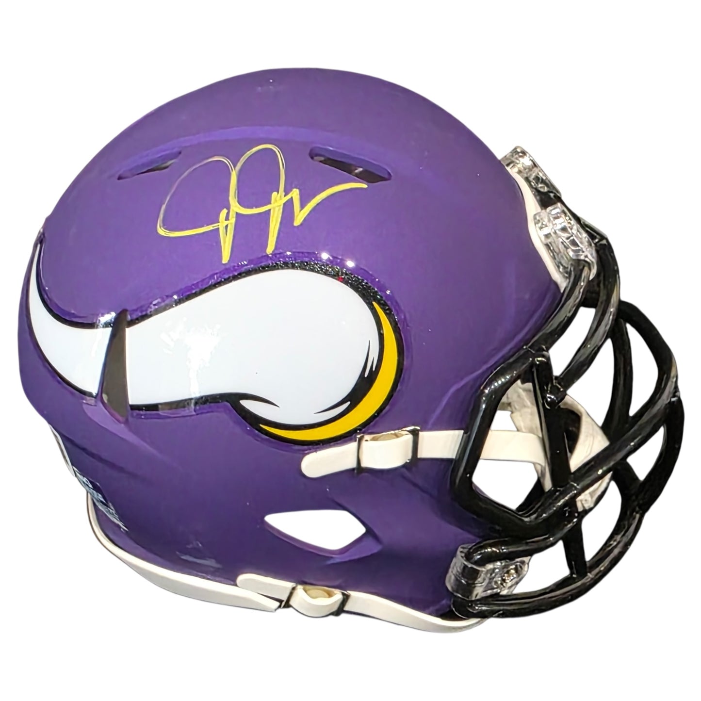 Justin Jefferson Autographed Minnesota Vikings (Speed) Mini Helmet - Beckett