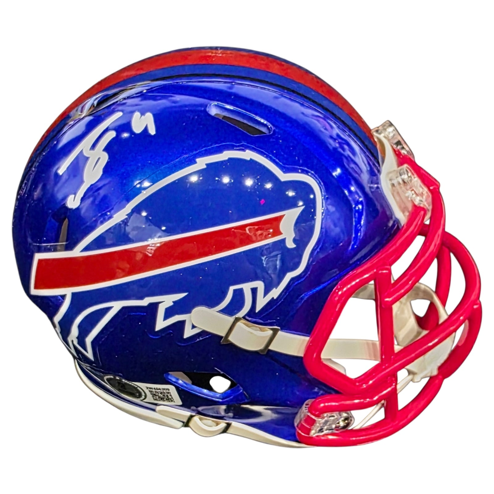 James Cook Autographed Buffalo Bills (FLASH Alternate) Mini Helmet - JSA