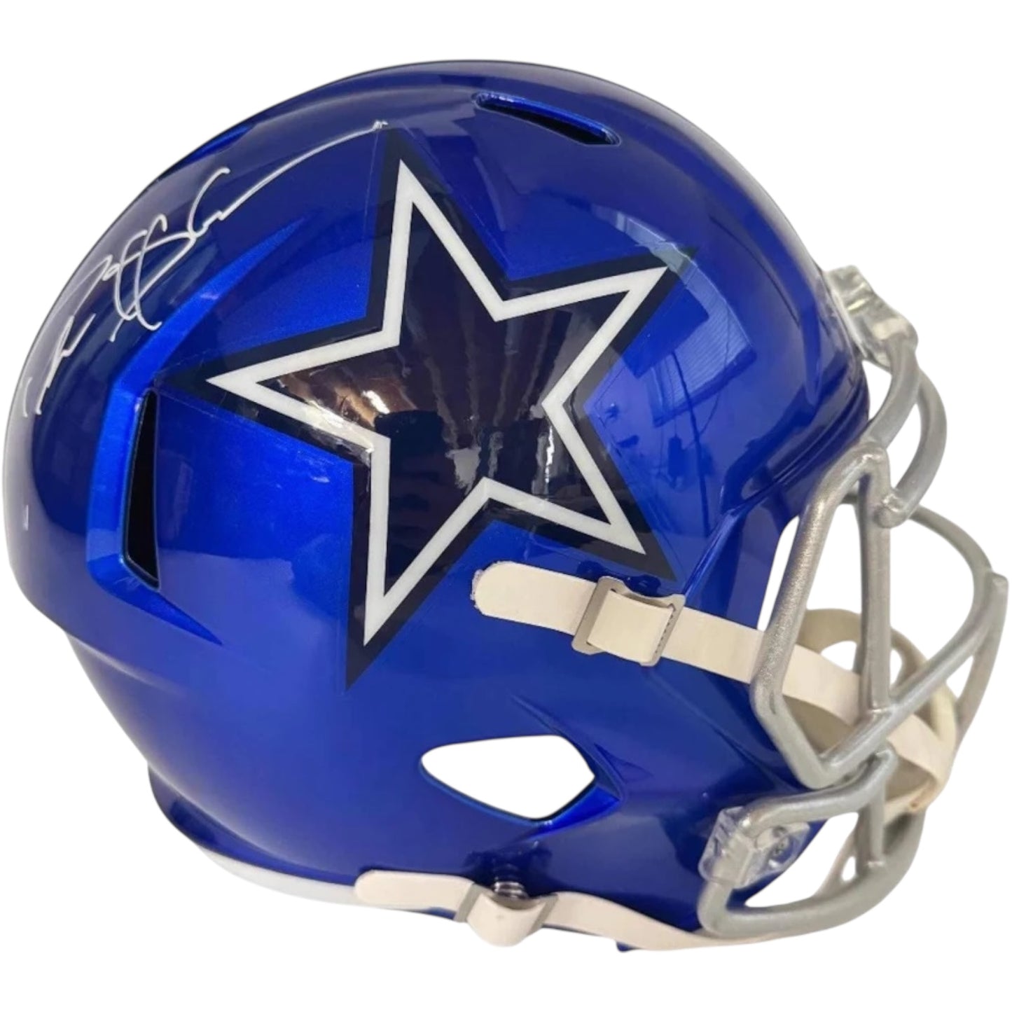 Deion Sanders Autographed Dallas Cowboys (FLASH Alternate) Deluxe Full-Size Replica Helmet- Beckett