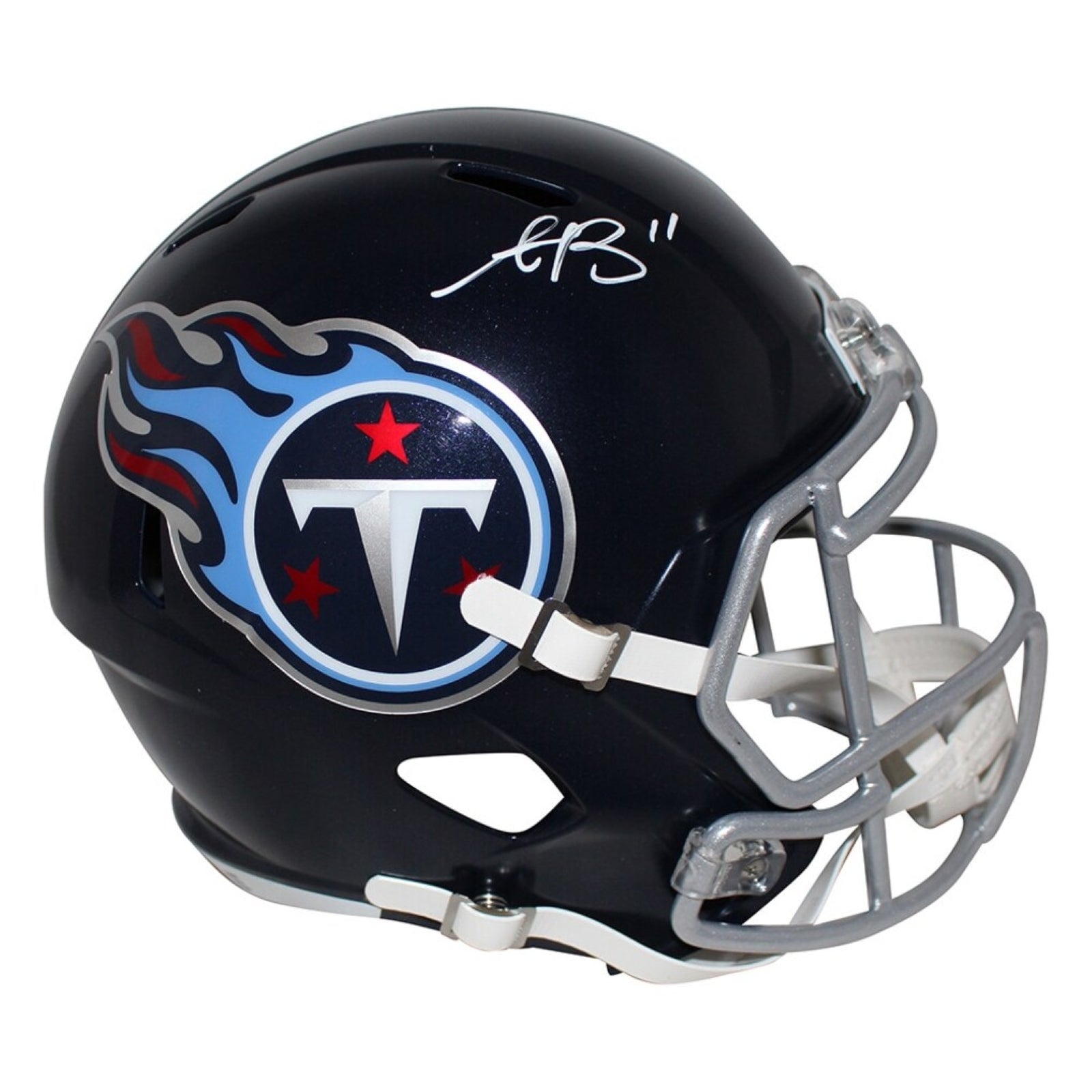 AJ Brown Autographed Tennessee Titans Deluxe Full-Size Replica Helmet - Beckett