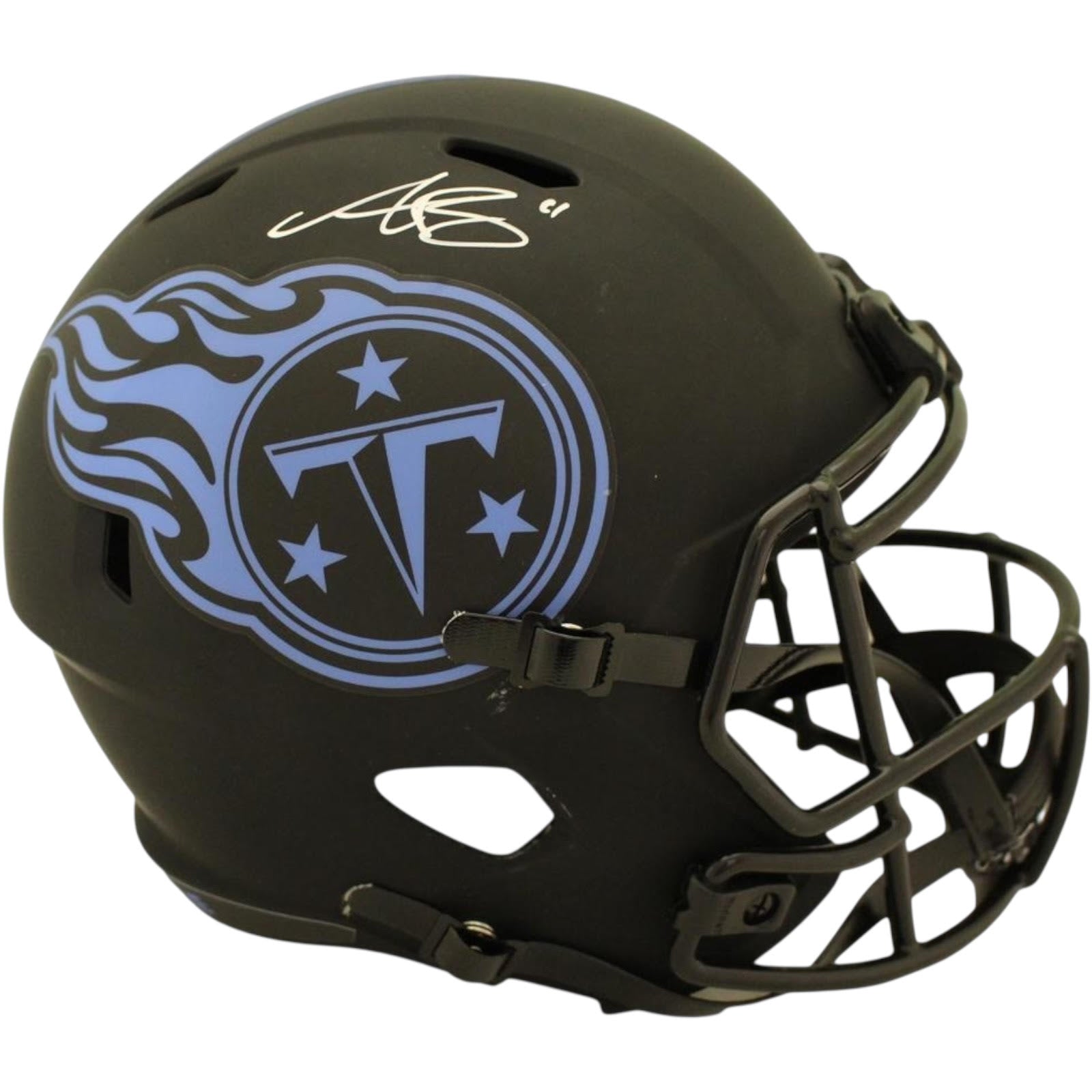 AJ Brown Autographed Tennessee Titans (ECLIPSE Alternate) Deluxe Full-Size Replica Helmet - Beckett