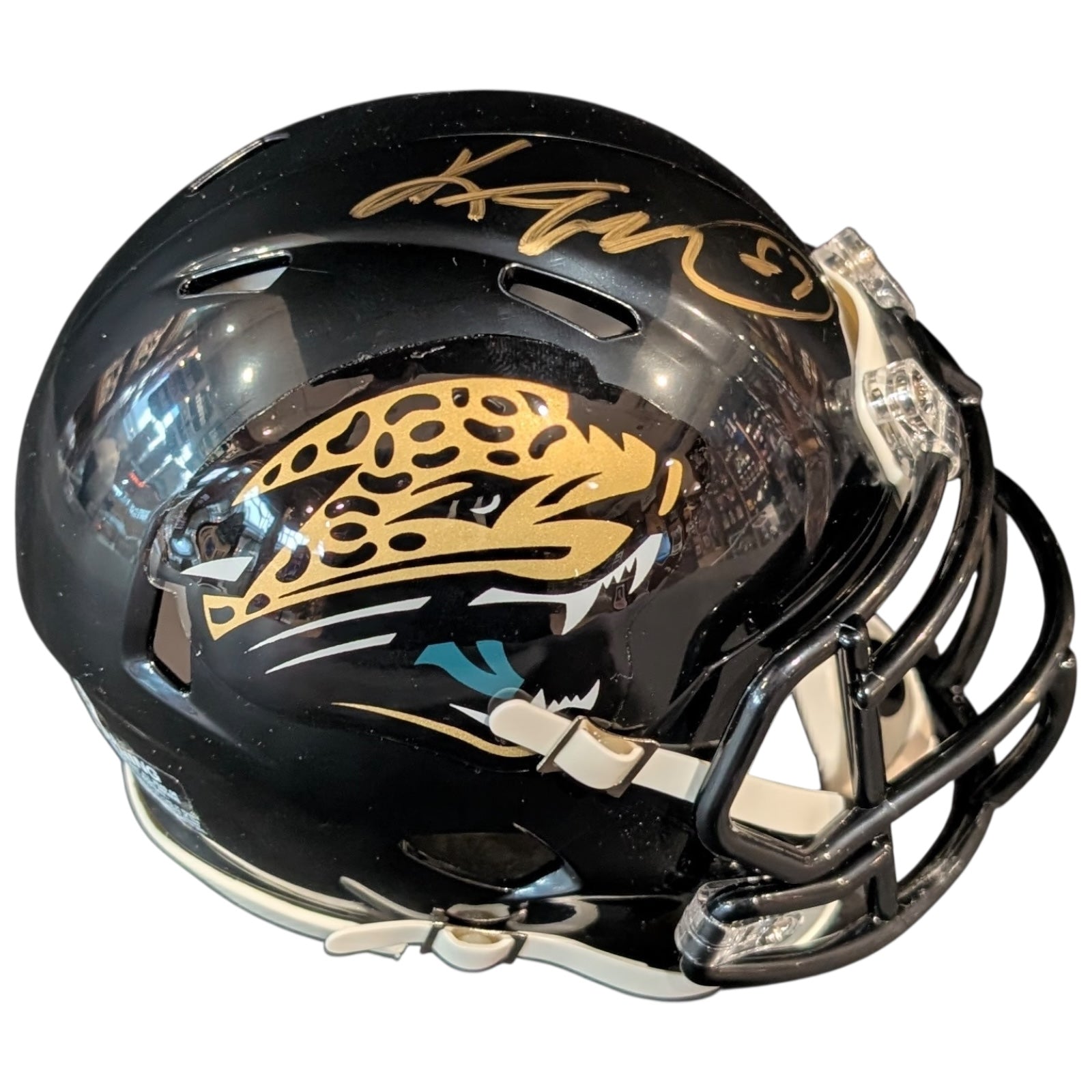 Keenan McCardell Autographed Jacksonville Jaguars Mini Helmet - Beckett