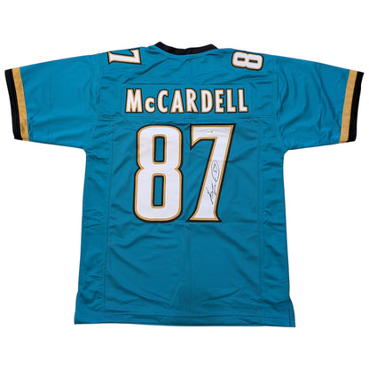 Keenan McCardell Autographed Jacksonville (Teal #87) Custom Jersey - Beckett