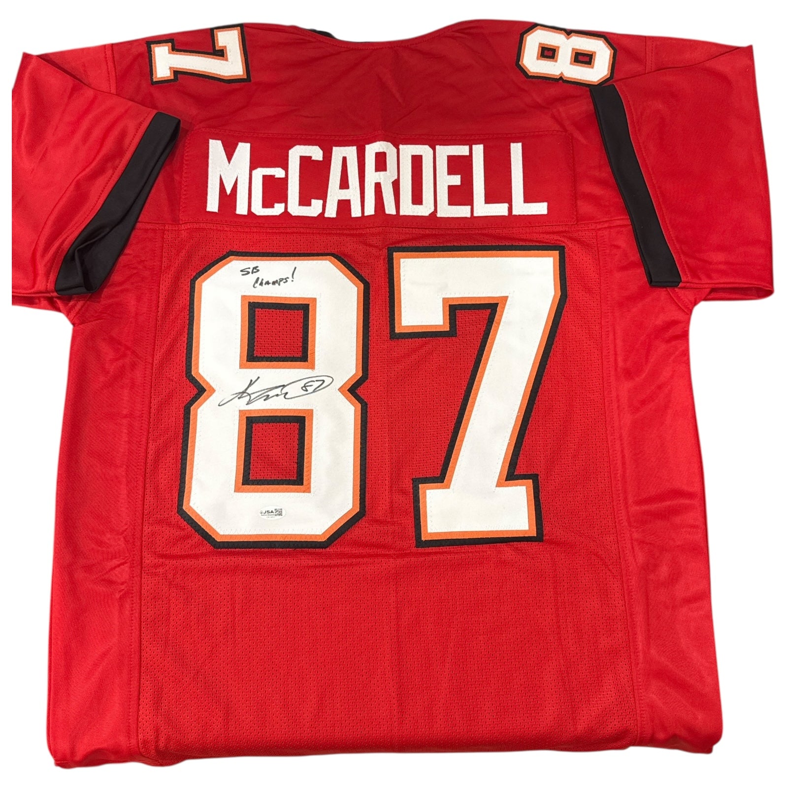 Keenan McCardell Autographed Tampa Bay (Red #87) Custom Jersey - Beckett