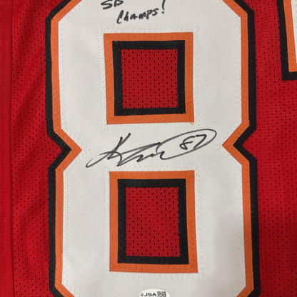 Keenan McCardell Autographed Tampa Bay (Red #87) Custom Jersey - Beckett