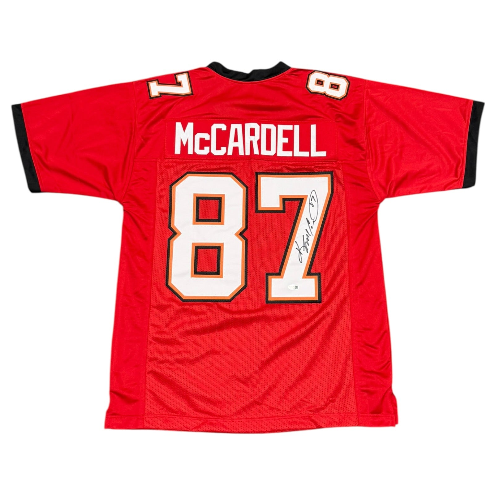 Keenan McCardell Autographed Tampa Bay (Red #87) Custom Jersey - JSA