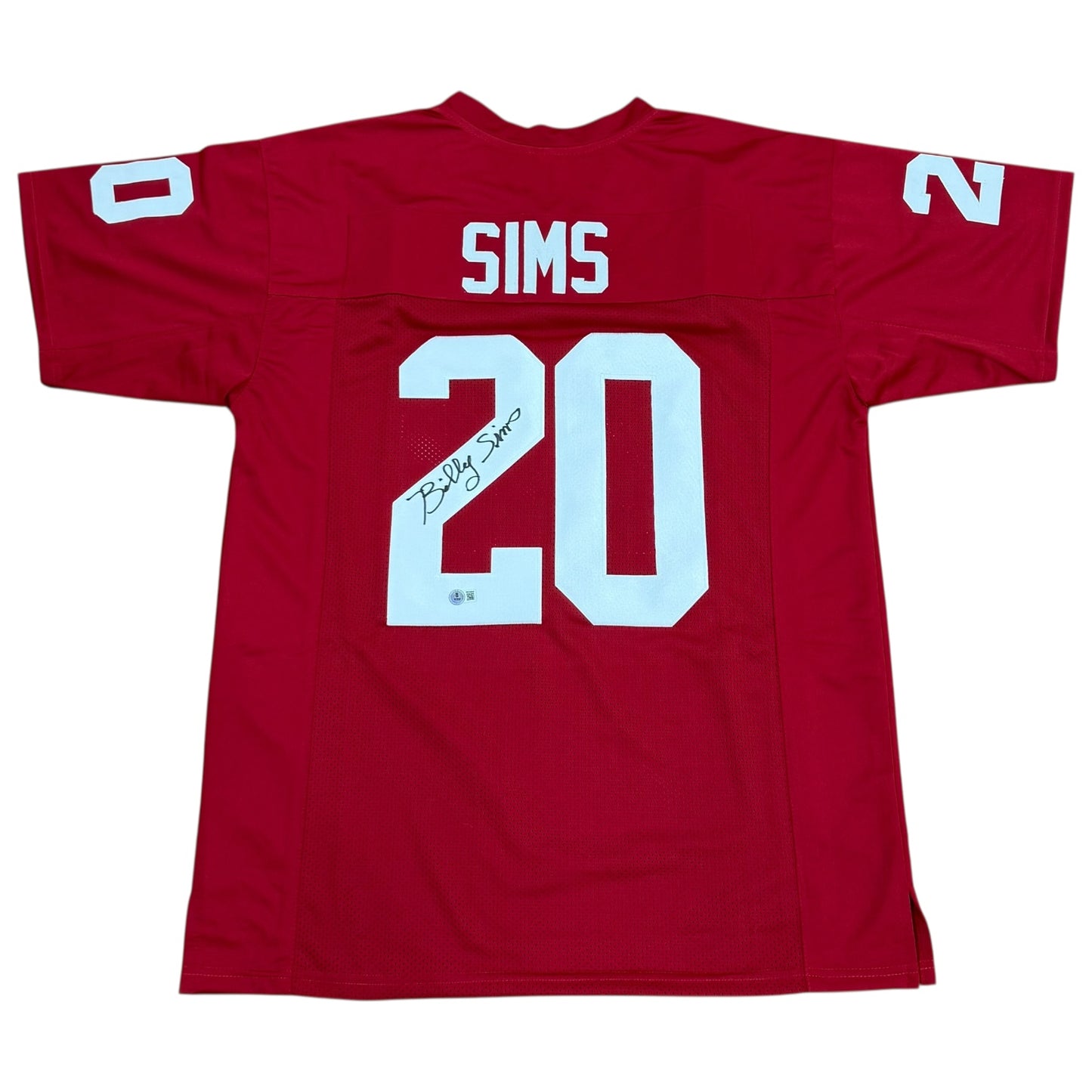 Billy Sims Autographed Oklahoma (Red #20) Custom Jersey - JSA